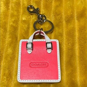 Coach Vibrant Pink Tote Keychain